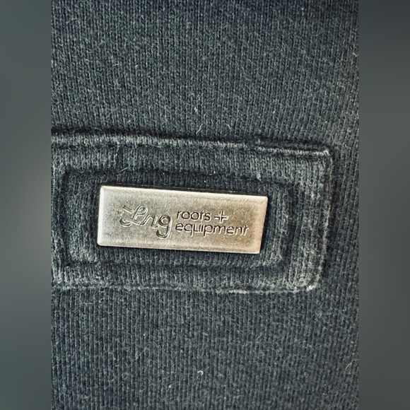 2XL LRG roots equipment zip up thick hoodie black with white logo 2 pockets - Picture 8 of 13